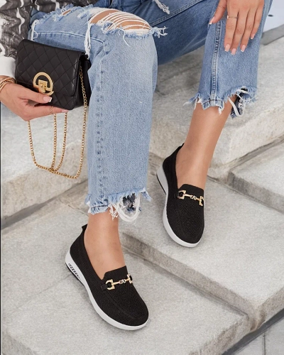 Royalfashion Жіночі тканинні мокасини з декором Ritcae