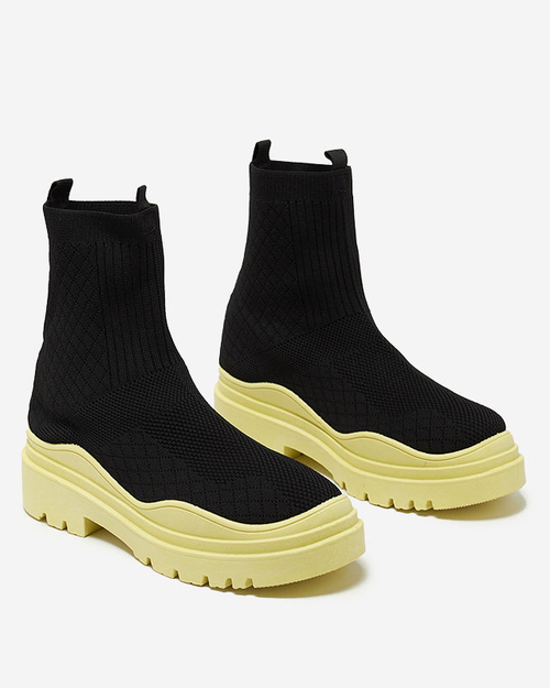 Чорно-жовті жіночі чоботи Seritis