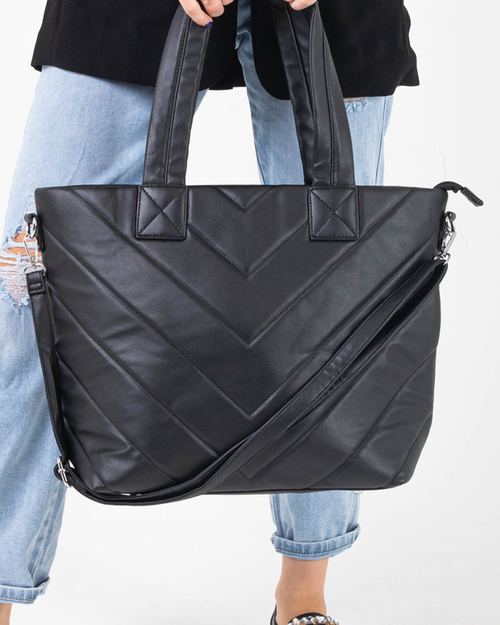 Жіноча чорна стьобана сумка - Аксесуари