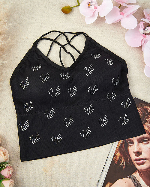 Жіночий спортивний бюстгальтер Royalfashion з цирконами