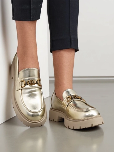 Royalfashion dámské mokasíny pozlacené Goldlove