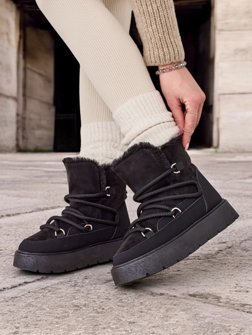 Жіночі зимові чоботи на шнурках Royalfashion Liloz