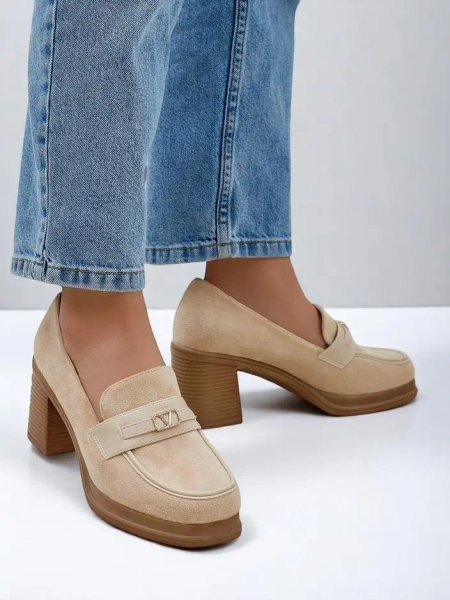 Royalfashion dámské loafersy s blokovým podpatkem Evelay