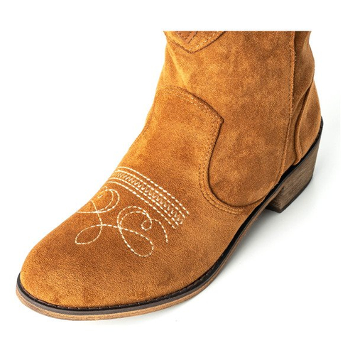 Коричневі ковбойські чоботи на низьких підборах Торонто - Взуття 1