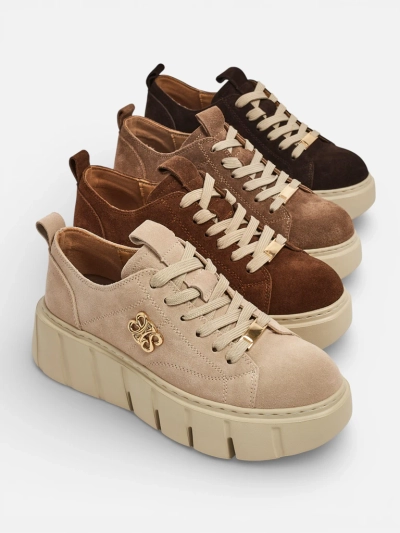 Спортивні жіночі снікерси з натуральної шкіри Renos