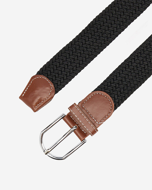 Чорний тканий ремінь
