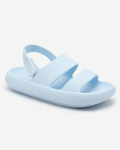 Royalfashion Modré dětské gumové sandály na suchý zip Flexi Steps