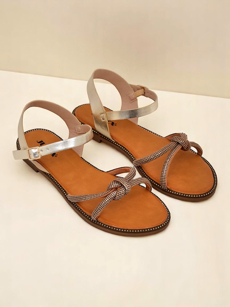 Royalfashion Dámské sandály s ozdobnými цирконии Bella Shine