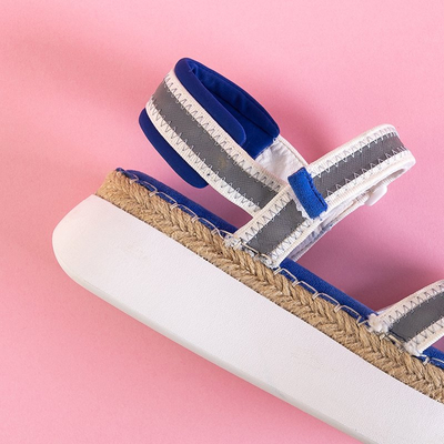 OUTLET Dámské kobaltové sandály s reflexními vložkami Kollin - Footwear