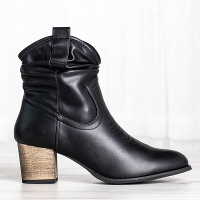 Чорні теплі ковбойські черевики Vincenza - Взуття