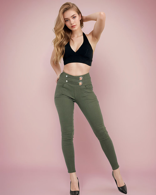 Жіночі брюки-теггінг з високою талією Royalfashion