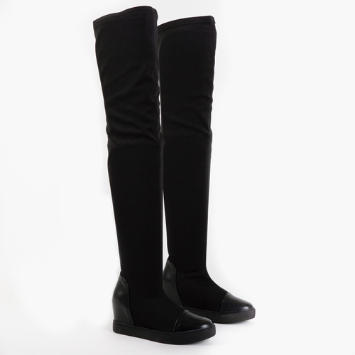 Чорні жіночі ботфорти Sada