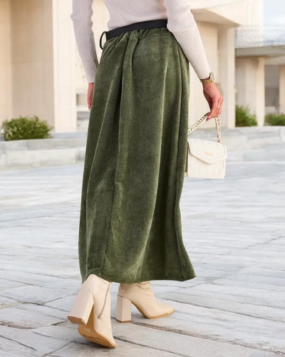 Royalfashion Dámská midi sukně s ozdobnými knoflíky