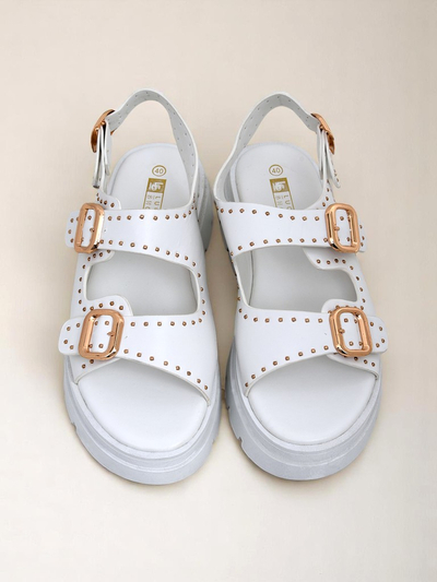 Royalfashion Dámské sandály na silnější podrážce s džety Rocky Chic