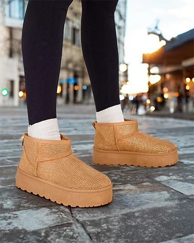 Роялфешн Бежеві жіночі снігобути a'la UGGs Corob