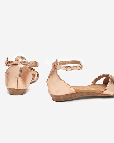 Zlaté dámské ploché sandály Ruddi- Footwear