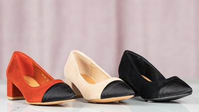 Béžová čerpadla na nízkém sloupku Massikina - Obuv 1