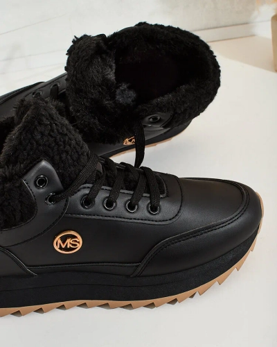 Royalfashion Dámské zateplené tenisky Frozit s umělou kožešinou