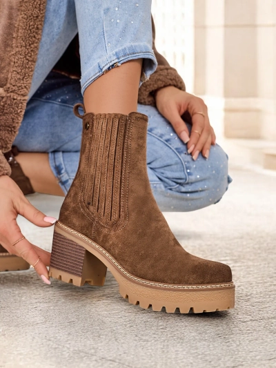 Dámské kotníkové boty Royalfashion Eco-suede na pilíři Segiag