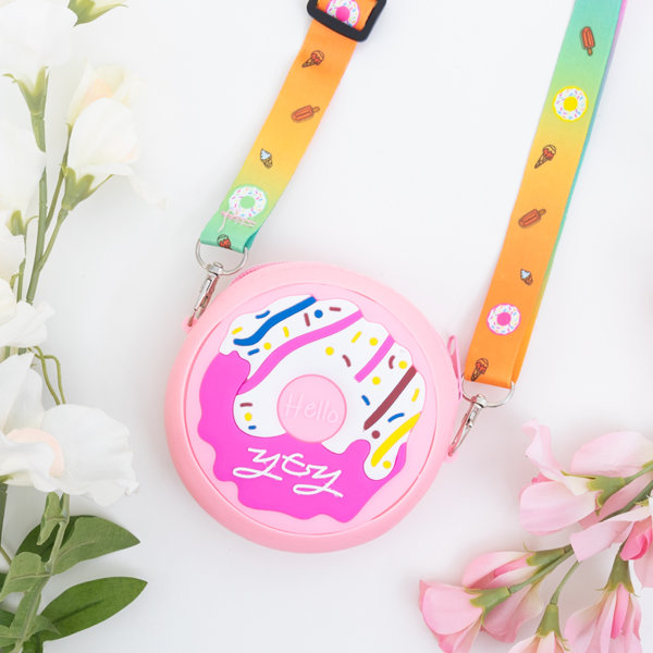 Růžová kabelka s koblihou - Kabelky