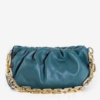 Modrá kabelka s řasením - Kabelky