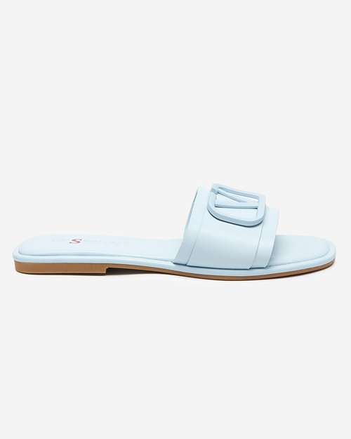 Сині жіночі тапочки з екошкіри Cartec - Взуття