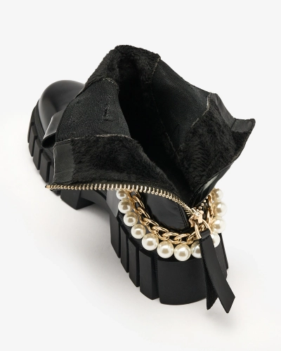 Royalfashion Чорні жіночі черевики Zifosca