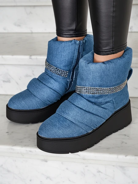 Royalfashion Dámské sněhové boty na klínovém podpatku Renosi