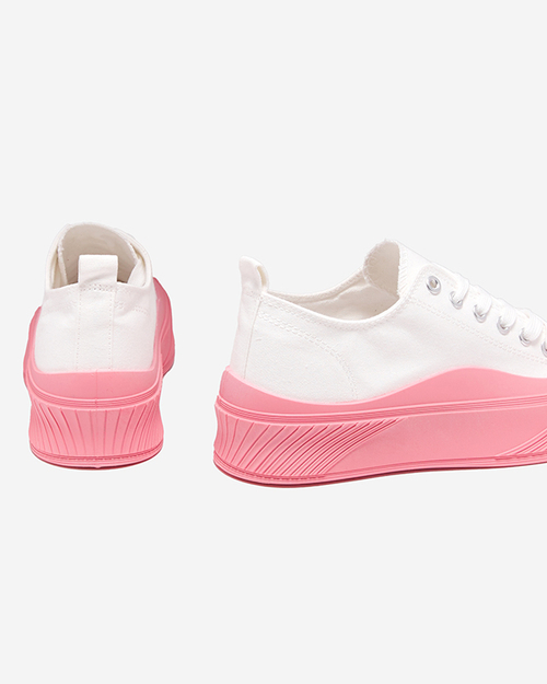 Біло-рожеві жіночі кросівки, тип кросівки Nerikas - Взуття