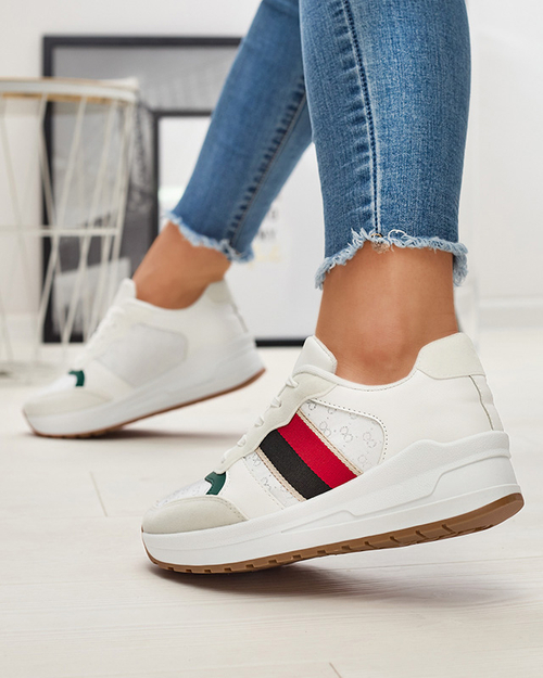 Жіночі білі спортивні кросівки на шнурівці Amnerri- Footwear