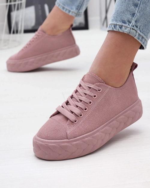 Рожеві жіночі кеди на платформі Sedix - Взуття