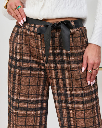 Жіночі широкі штани Royalfashion Camel