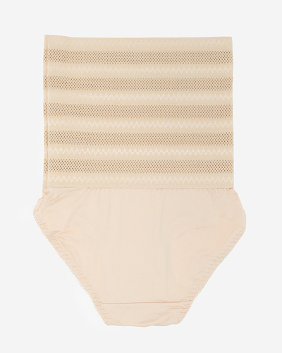 Béžové dámské modelovací slipy PLUS SIZE - Spodní prádlo