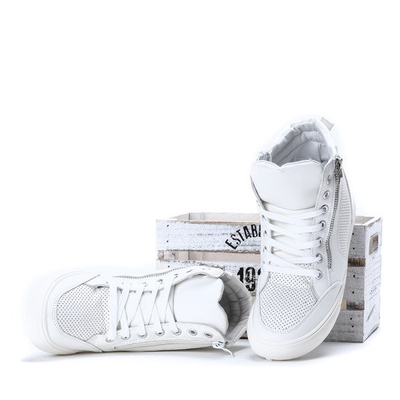 Białe sneakersy na płaskiej podeszwie Coletta- Obuwie