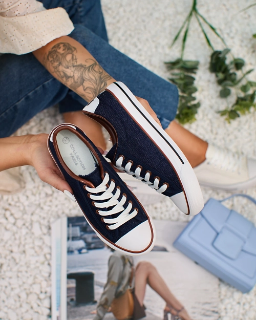 Жіночі кеди Royalfashion Navy Blue Жіночі кеди Gumpy