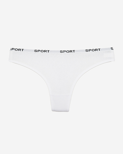 Dámská bílá tanga - Spodní prádlo