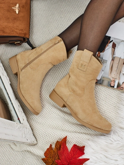 Dámské kotníkové boty z eko-semiše Kelmoria