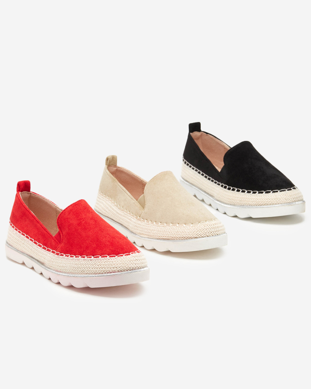 Červené dámské nazouváky Fabiola - Obuv