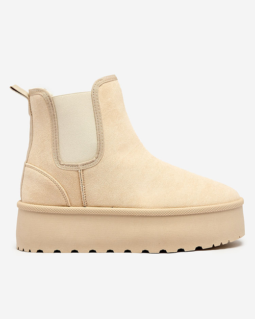 Royalfashion Бежеві жіночі черевики на платформі Stiellsia