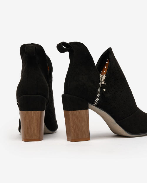 Royalfashion Чорні жіночі ботильйони на високій шпильці Swerros