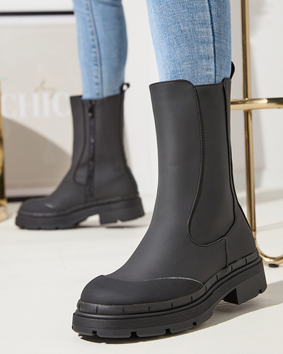 Жіночі утеплені чорні високі чоботи Jori - Взуття