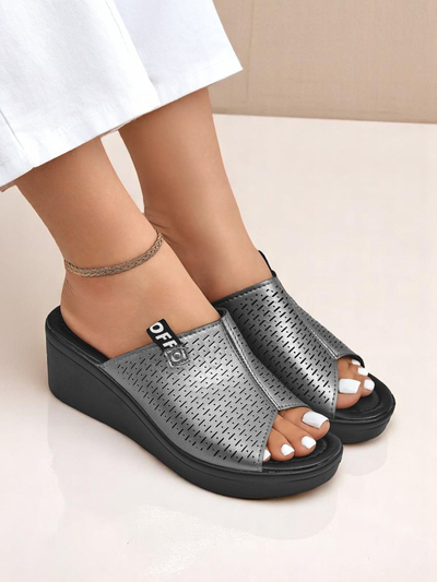 Royalfashion Dámské pantofle na klínku Luna Wedge
