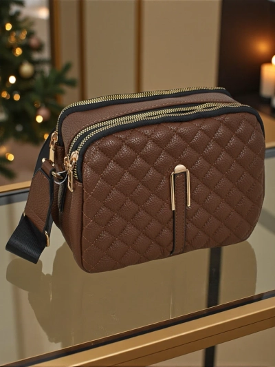 Prošívaná Malá dámská kabelka z eko kůže Corinne