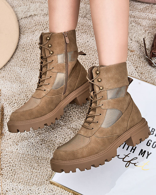 Жіночі черевики на шнурівці Royalfashion Hovienta