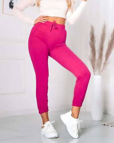 Klasické dámské fuchsiové tepláky - Oblečení