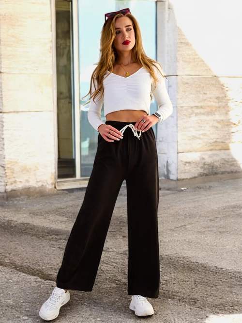 Жіночі широкі ребристі штани Royalfashion