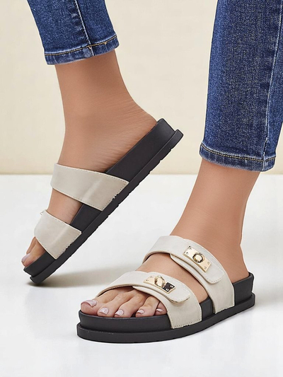 Sandály Royalfashion pro ženy s dekorativními sponami Costes