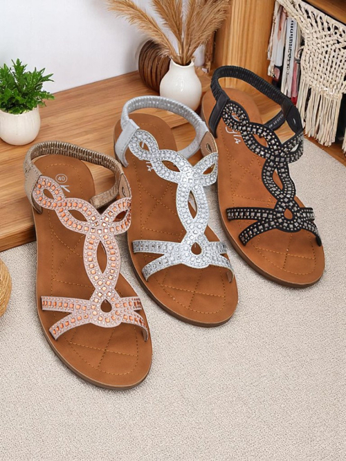 Royalfashion Жіночі сандалі з декоративними ремінцями Ava Shine