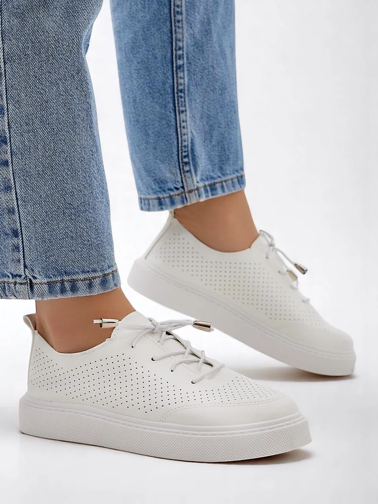 Royalfashion Dámské perforované šněrovací sportovní boty Vaned