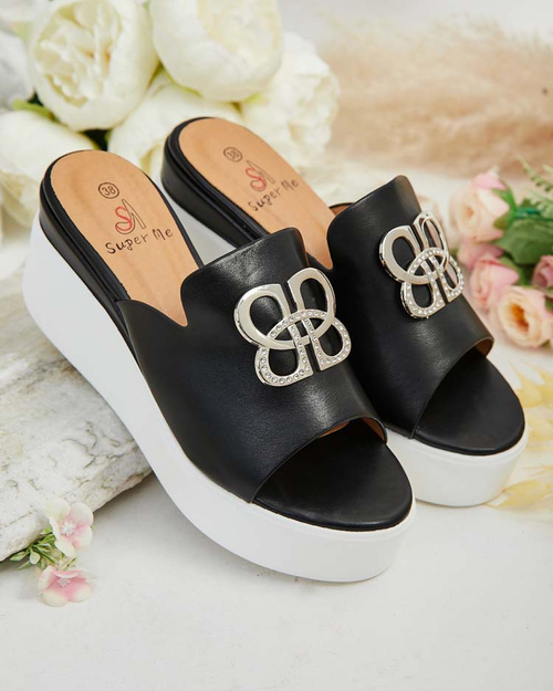 Жіночі шльопанці Royalfashion Sailme на котячій шкірі